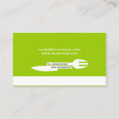 パーソナルシェフミニマリストライムグリーンホワイト 名刺 (裏面)