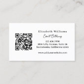 パーソナルシェフモダンの水の色の食事 名刺 (裏面)