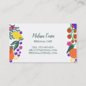 パーソナルシェフモダンガーデナーベジフルーツ 名刺 (裏面)