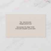 パーソナルシェフレストランケータリングエレガントクリーム 名刺 (裏面)