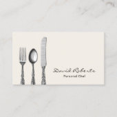 パーソナルシェフレストランケータリングミニマル 名刺 (正面)