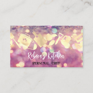 パーソナルシェフレストランケータリングロゴQRコードバー 名刺