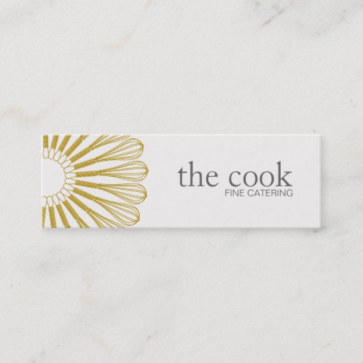 パーソナルシェフロゴケータリングウィスクカーター スキニー名刺 (正面)