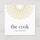 パーソナルシェフロゴケータリングウィスクカーター スクエア名刺 (正面)