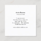 パーソナルシェフロゴケータリングウィスクカーター スクエア名刺 (裏面)