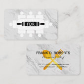 パーソナルシェフ座りテー転がブルのピン 名刺 (正面/裏面)