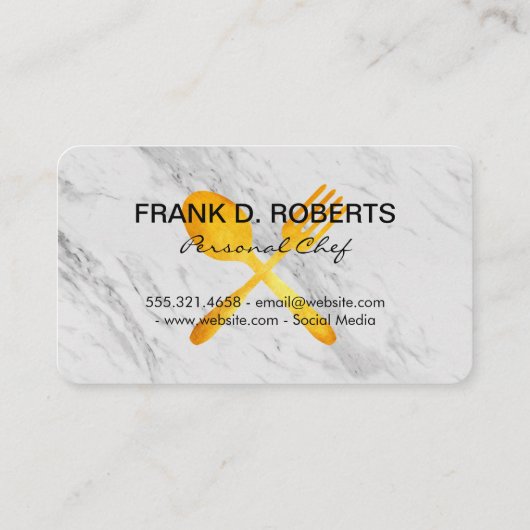 パーソナルシェフ座りテー転がブルのピン 名刺 (裏面)