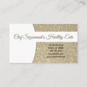パーソナルシェフ微妙な金ゴールドグリッターカスタム写真 名刺 (裏面)
