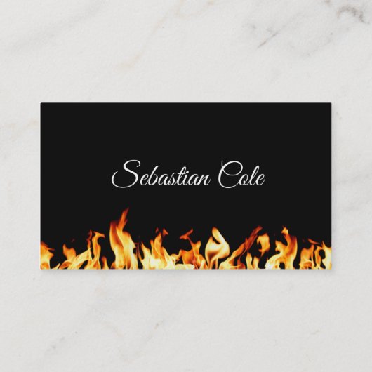 パーソナルシェフ料理の燃える火ケータリング 名刺 (裏面)