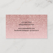 パーソナルシェフ金ゴールドナイフモダンバラ金ゴールドグリッター 名刺 (裏面)