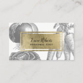 パーソナルシェフ金ゴールドラベルヴィンテージ野菜 名刺 (正面)