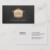 パーソナルシェフ銅料理ポットケータリングロゴ 名刺 (正面/裏面)