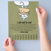 パーソナルシェフ/ケータリングティアシートフライヤー チラシ (手)