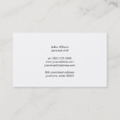 パーソナルシェフ、シェフナイフ、ケータリングシャルボード 名刺 (裏面)