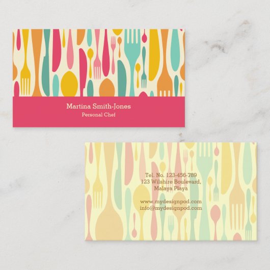 パーソナルシェフ 名刺 (正面/裏面)