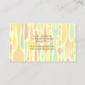 パーソナルシェフ 名刺 (裏面)