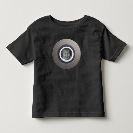 パーソナルシルバーリングや輪とカスタム写真 トドラーTシャツ (正面)