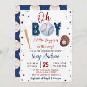 パーソナルシンプルスポーツベビーシャワー招待状 招待状 (正面/裏面)