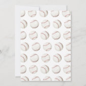 パーソナルシンプルベースボールバースデーパーティー 招待状 (裏面)