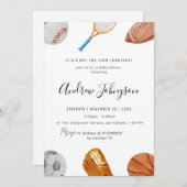 パーソナルスエレガントポーツベビーシャワー 招待状 (正面/裏面)