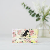 パーソナルスタイリストの花柄 名刺 (スタンド正面)