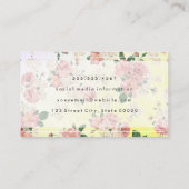 パーソナルスタイリストの花柄 名刺 (裏面)