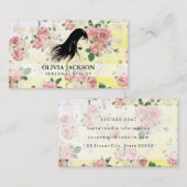 パーソナルスタイリストの花柄 名刺 (正面/裏面)