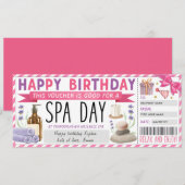 パーソナルスパデイ ギフト券 招待状 (正面/裏面)