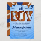 パーソナルスポーツサッカーベビーシャワー 招待状 (正面/裏面)