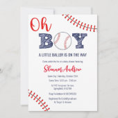 パーソナルスポーツデジタル野球赤ちゃんシャワー 招待状 (正面)