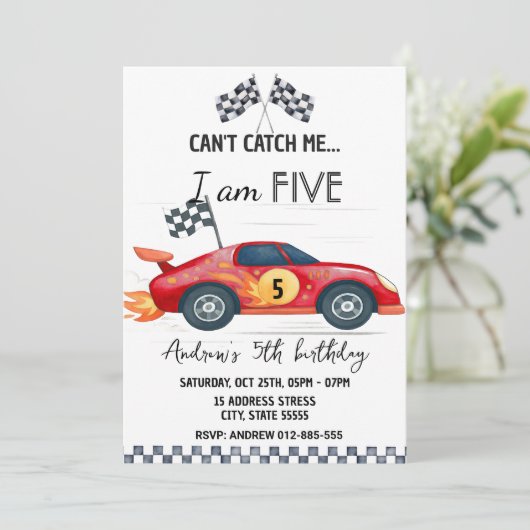 パーソナルスポーツレースカーの招待 招待状 (スタンド正面)