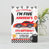 パーソナルスポーツレースカーボーイ誕生日の招待状 招待状 (スタンド正面)