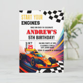 パーソナルスポーツレースカーモダンドfor boy 招待状 (スタンド正面)