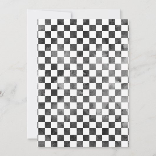 パーソナルスポーツレースカー誕生日パーティー 招待状 (裏面)