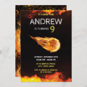 パーソナルスポーツ誕生日印刷可能招待状 招待状 (正面/裏面)