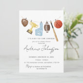 パーソナルスポーツ赤ちゃんシャワーバンドル 招待状 (スタンド正面)