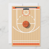 パーソナルスラムダンクバスケットボールベビーシャワー 招待状 (裏面)