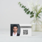 パーソナルセキュリカスタムティの楕円形フォトQRコード 名刺 (スタンド正面)