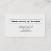 パーソナルセキュリカスタムティの楕円形フォトQRコード 名刺 (裏面)