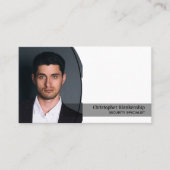 パーソナルセキュリカスタムティの楕円形フォトQRコード 名刺 (正面)