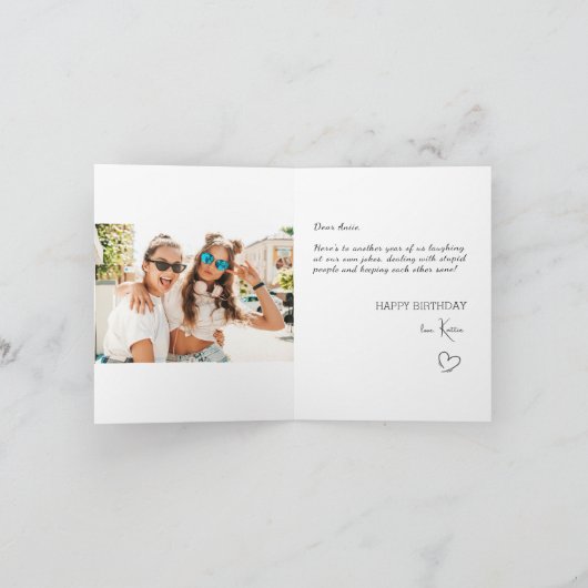 パーソナルソウルシスター定義誕生日カード シーズンカード (内部)