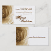 パーソナルソフトセピア&クリームバラ 名刺 (正面/裏面)