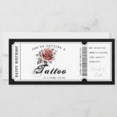 パーソナルタトゥーギフトバウチャーテンプレート 招待状 (正面)