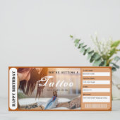 パーソナルタトゥーギフトバウチャーテンプレート 招待状 (スタンド正面)