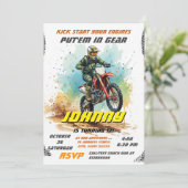 パーソナルダートバイクモトクロス誕生日パーティー 招待状 (スタンド正面)