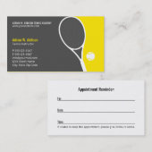 パーソナルテニスコートインストラクタークラブアポイントメント 予約カード (正面/裏面)