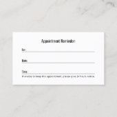 パーソナルテニスコートインストラクタークラブアポイントメント 予約カード (裏面)