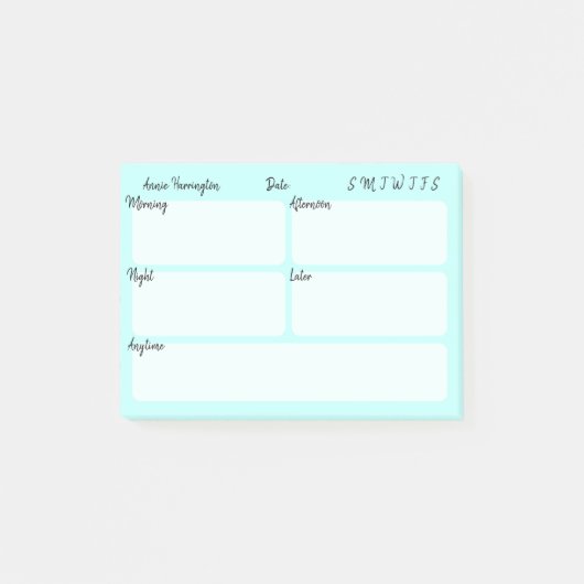 パーソナルデイプランナースカイブルー ポストイット (正面)