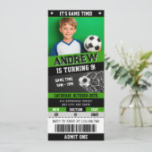 パーソナルデジタルサッカーチケット誕生日招待状 招待状 (スタンド正面)