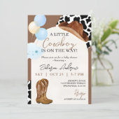 パーソナルデジタルスモールカウボーイベビーシャワー 招待状 (スタンド正面)